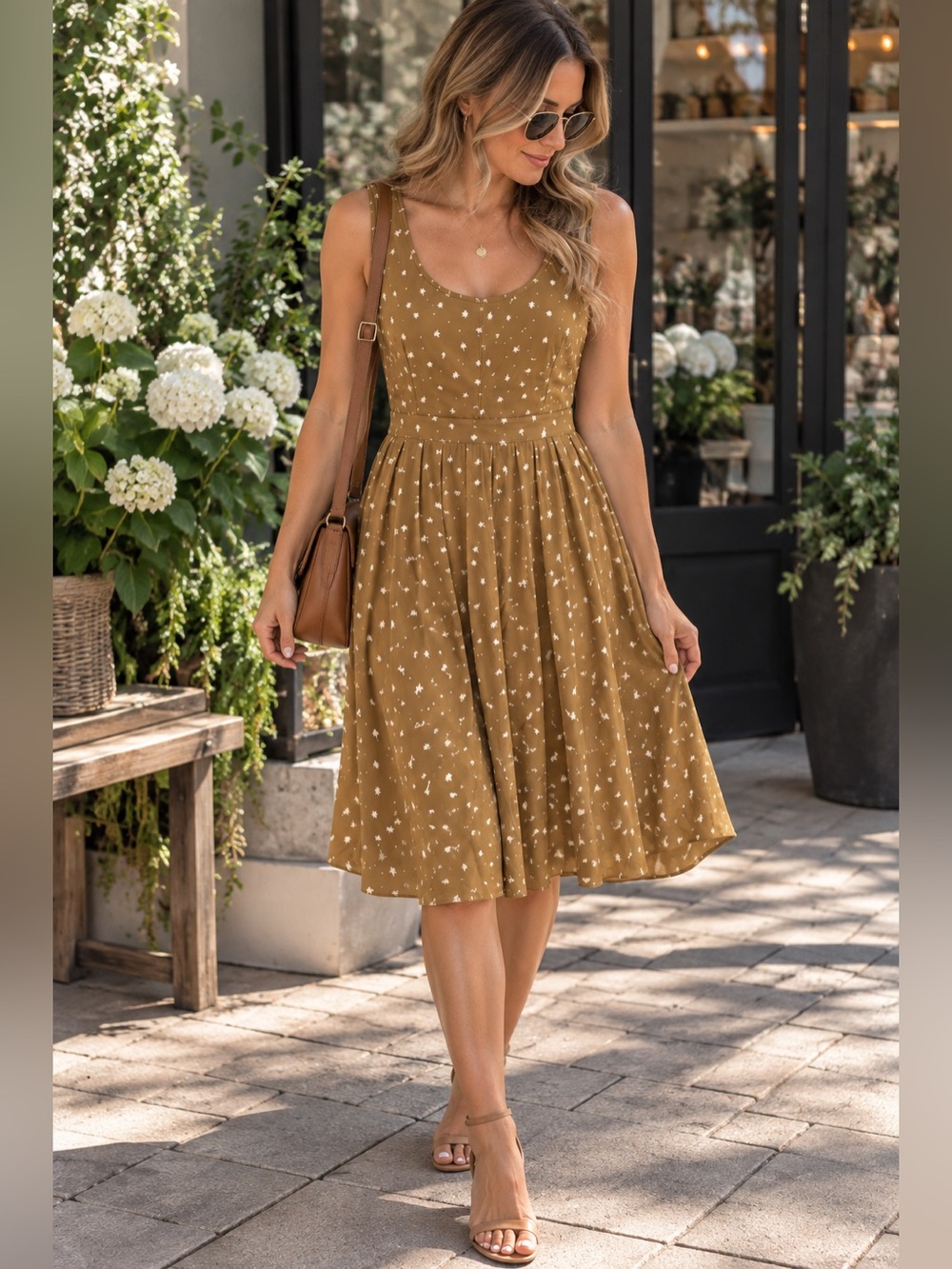 Club Monaco 100% Silk Palm Print Open Back Fit & Flare Dress Size 6 Resort Chic - Picture 2 of 10